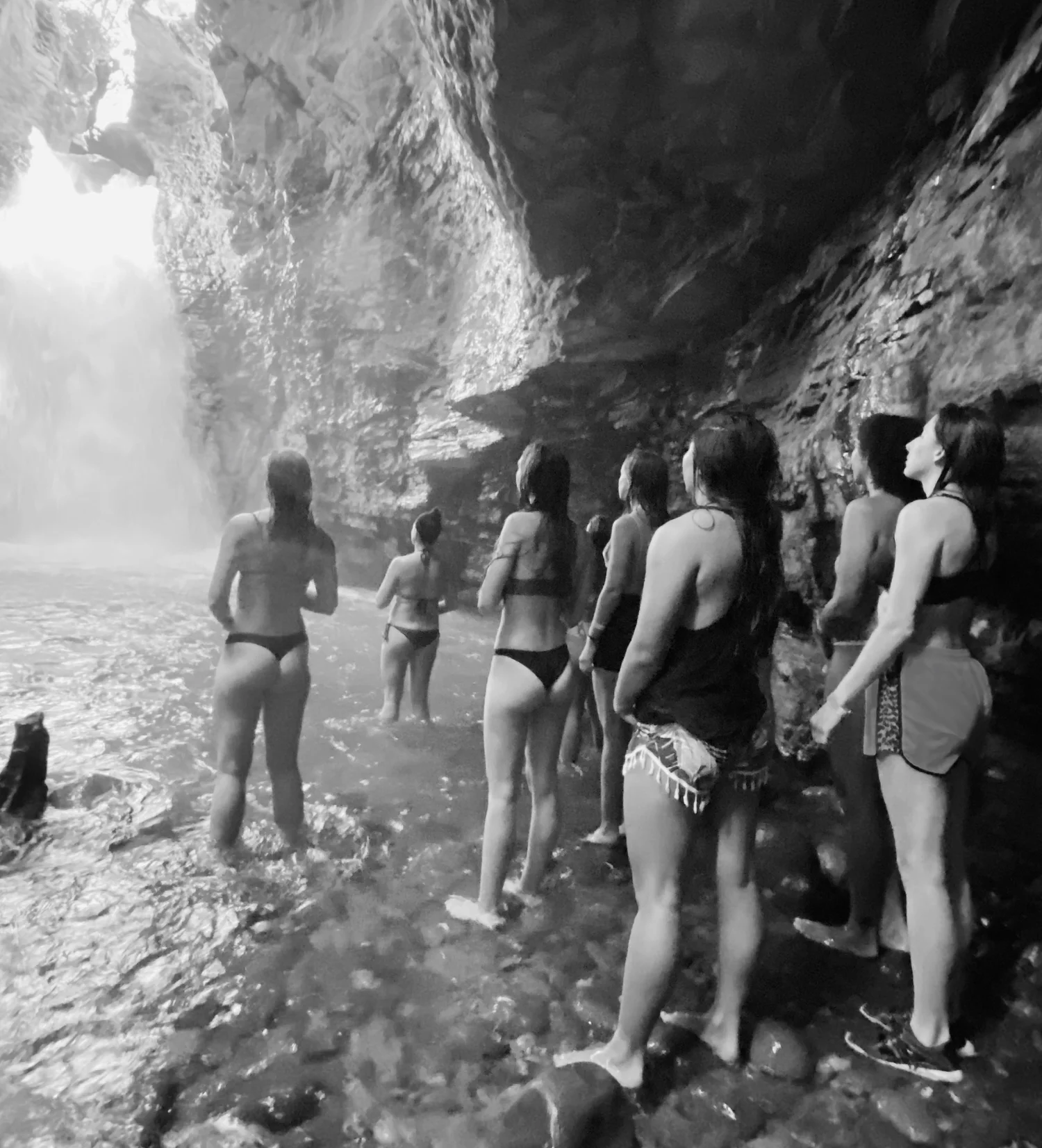 Pamela in the water with friends, embodied and unfiltered